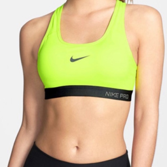 neon yellow nike sports bra